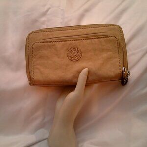 EUC Beige Kipling Wallet